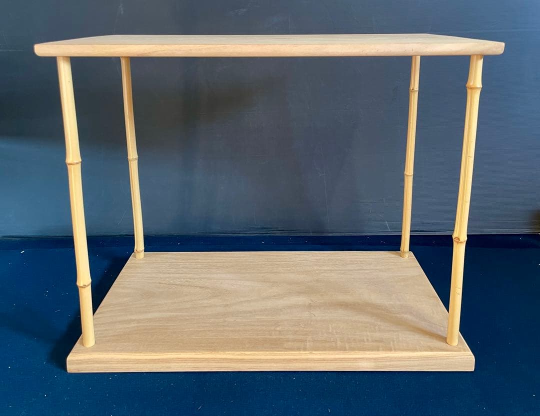 【美品】「母」 竹台子 行台子 組立式 桐 竹 茶道具 紙箱 （1211台①）