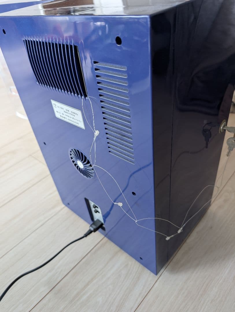 マサオコーポレーション 自販機型 保冷庫 青色 鍵付き 不動品