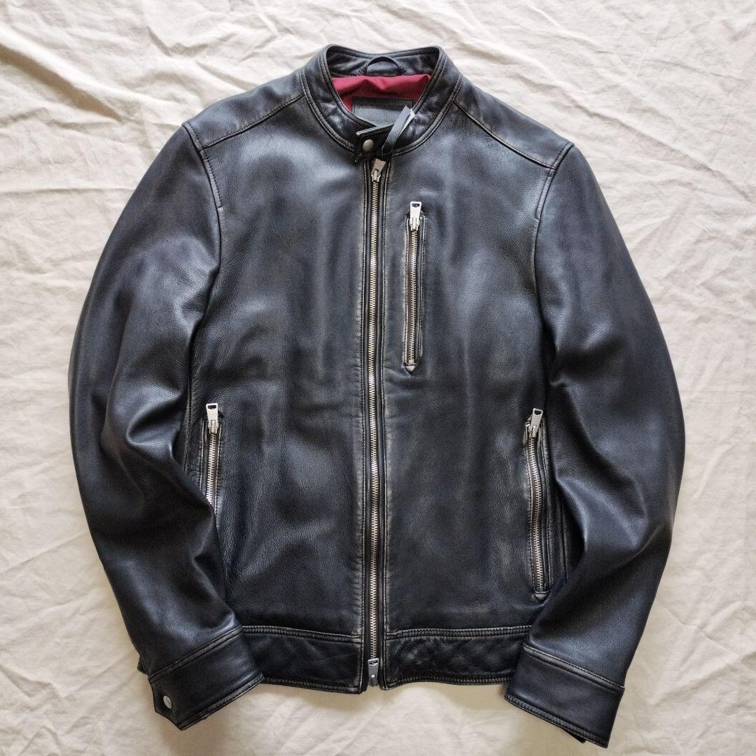 ALLSAINTS オールセインツ ヴィンテージ加工 ラムレザージャケット 羊革