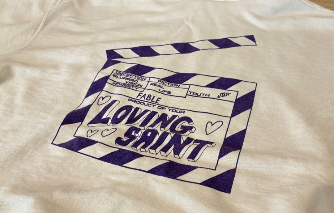 セントマイケル26SS新作HOODIE/I LOVE SAINT白XL極美品