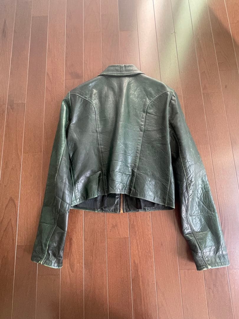 ヴィンテージ70'sレザージャケット glasswater革タグeastwest