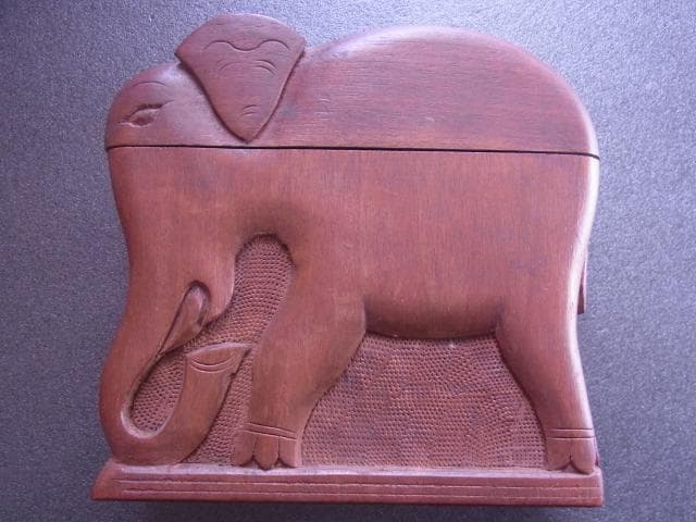 アールデコ　象　煙草入れ　タバコ　シガレットケース　置物　戦前　戦後　昭和レトロ