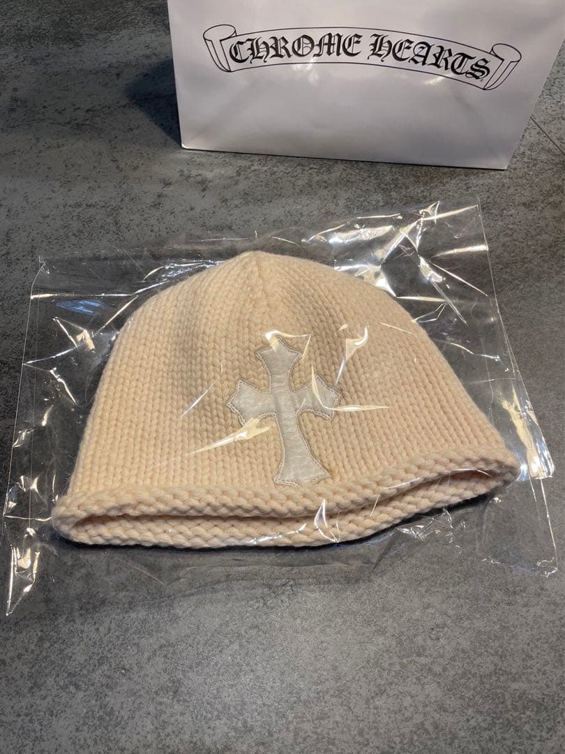 超希少　クロムハーツ　カシミヤニット帽　クロスデザイン