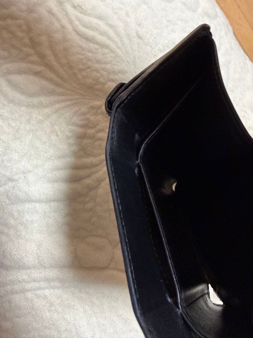 PRADA☆ブラックレザー 三つ折りミニウォレット