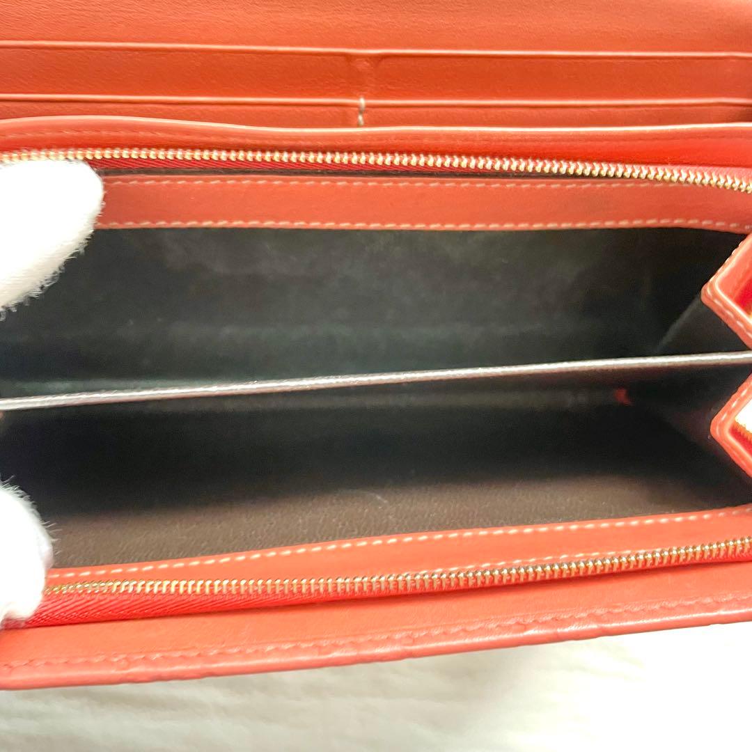 GUCCI グッチ フラップ 長財布　シマレザー　2つ折り財布　1221-③