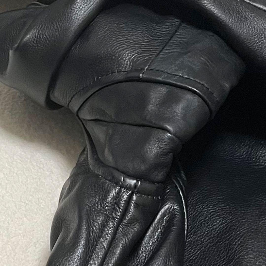 ホーンワークス　シングル　ライダース　ジャケット　ブラック　レザー　XL