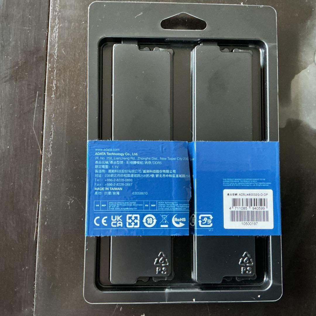 デスクトップPC用メモリ DDR5-4800 32GB×2(64GB)