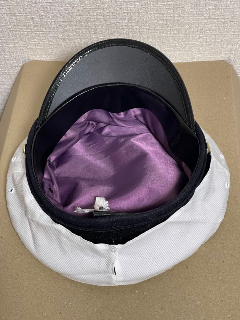 新*線様 大日本帝国海軍 士官軍帽 制帽 58cm 複製品 日覆付 日本軍 未使