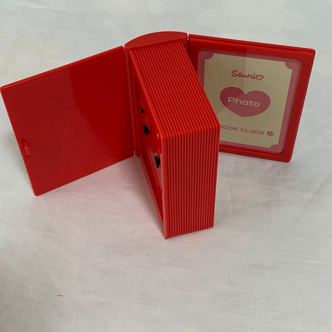 当時物！激レア】　キティ ブッククロック 置時計 写真立て 本型　1998 箱