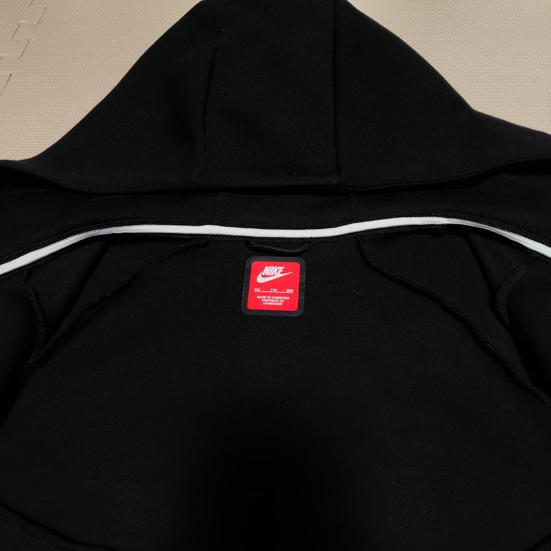 NIKE ナイキ　テックフリース フルジップ ウィンドランナー フーディ　黒×灰