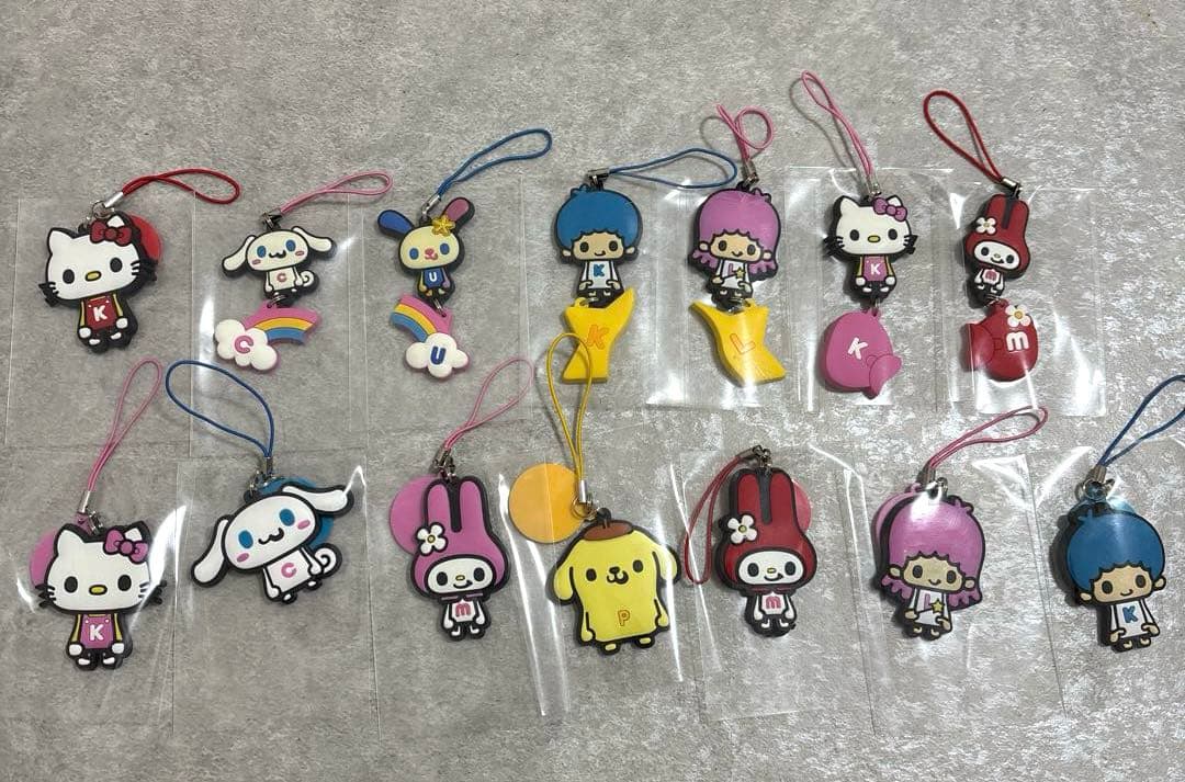 レトロ　レア　サンリオラバーストラップ　14種セット　まとめ売り