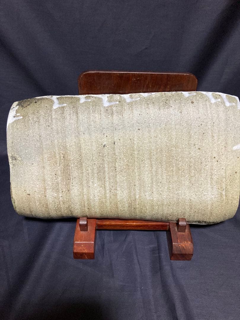 常滑焼　竹内公明　灰釉角皿　江崎一生の弟子