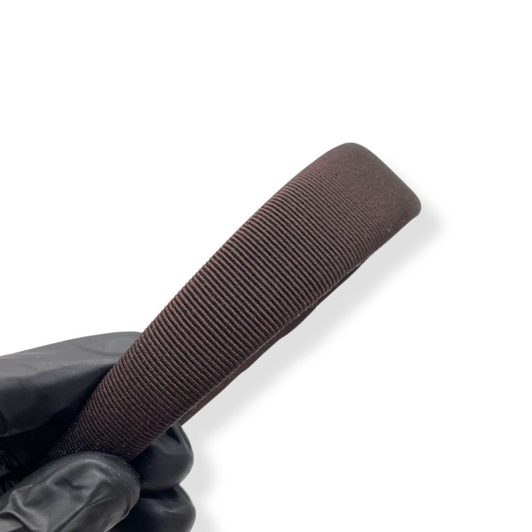 極美品 サルヴァトーレフェラガモ Ferragamo ヴァラ カチューシャ　茶