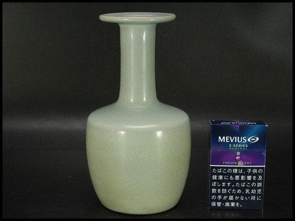 中国美術 青釉 瓶(HA517)