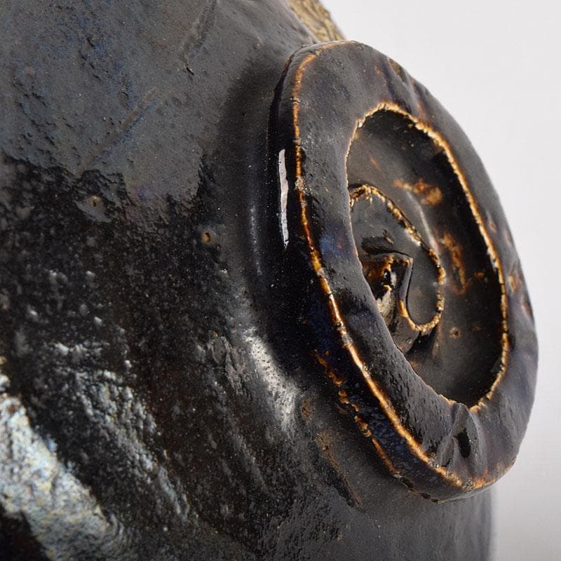 茶道具　楽吉左衛門　弘入作　黒楽茶碗　時代箱　D　R8992