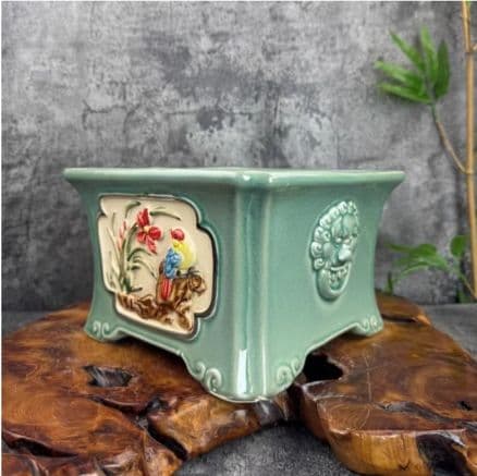 盆栽鉢 青磁鉢 山野草鉢 多肉植物 植木鉢 小品大品盆栽鉢 陶器鉢置物