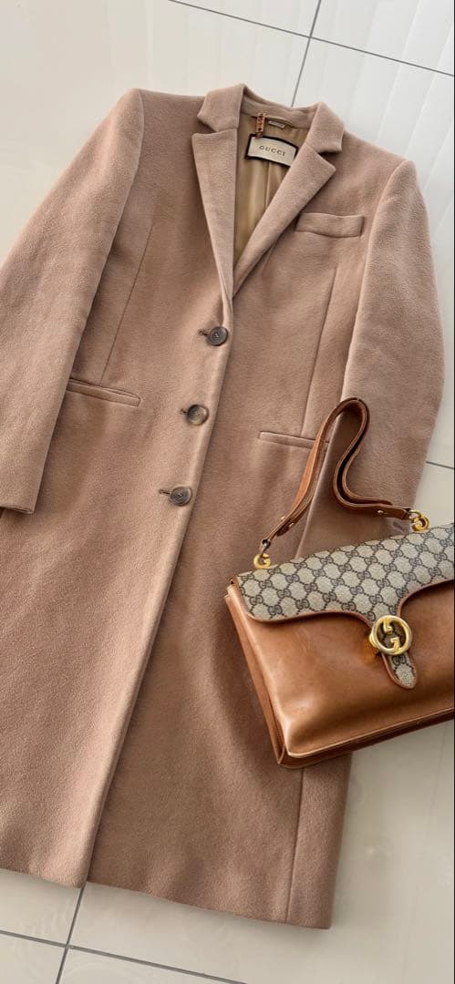 GUCCI ベージュ チェスターコート　38 (M)お値下げ