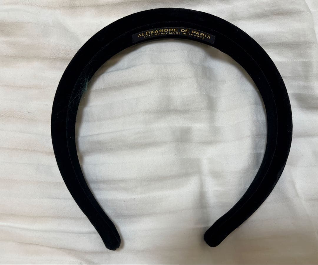 ALEXANDRE DE PARIS ブラック ヘアバンド