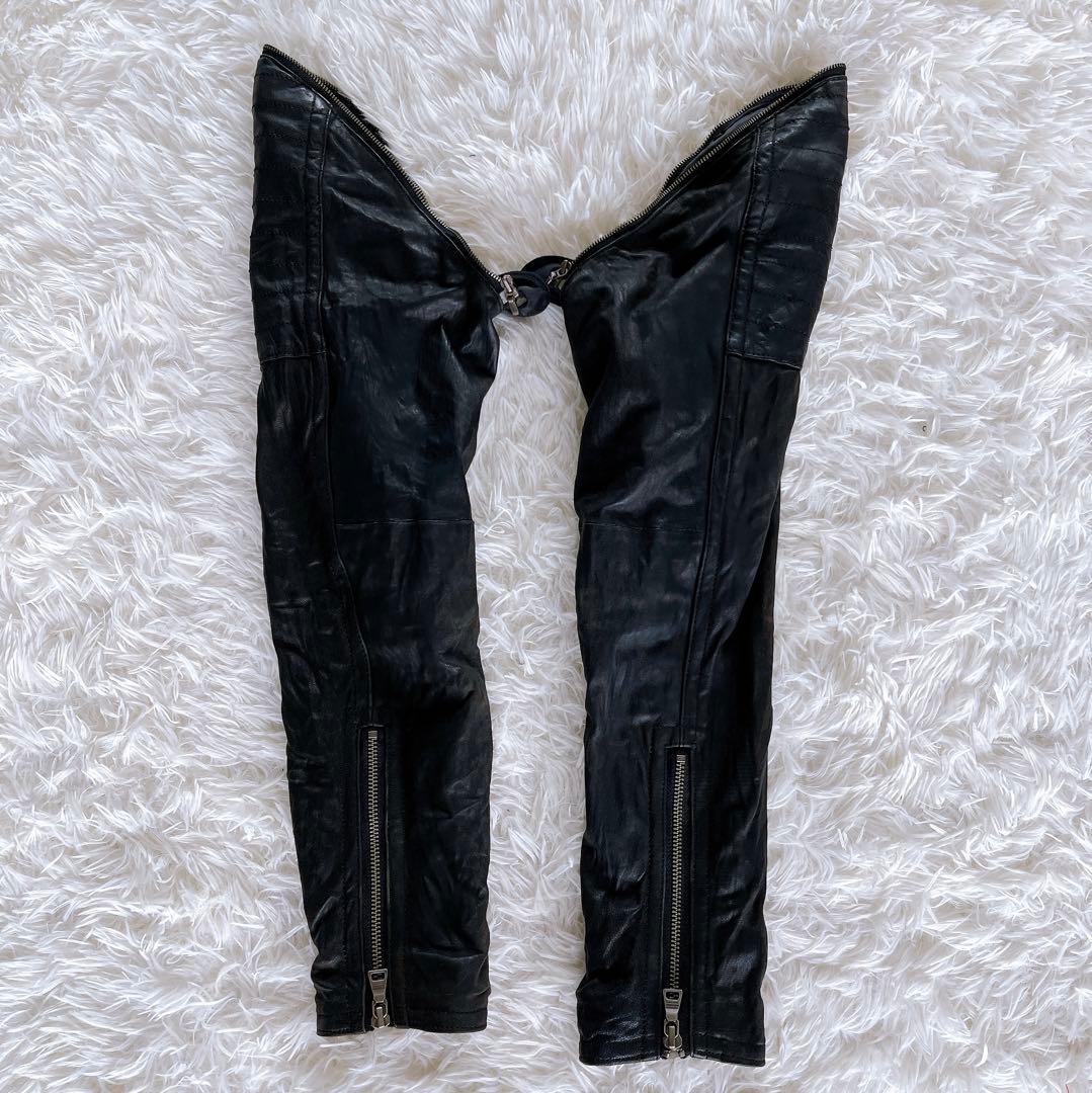 【BURBERRY BLACK LABEL】ライダース 羊革 黒 2way M