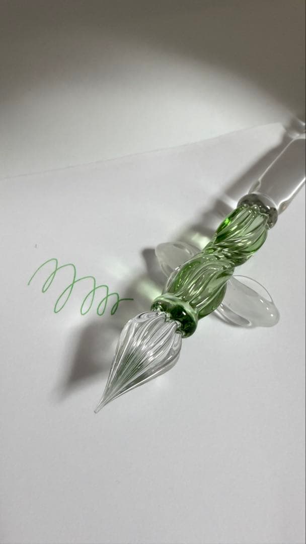 【中古品】paraglass 恋するガラスペン クリームソーダ