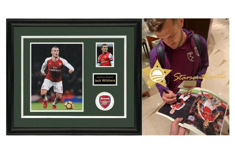 直筆サイン入り写真 ジャック・ウィルシャー アーセナルFC SA鑑定済