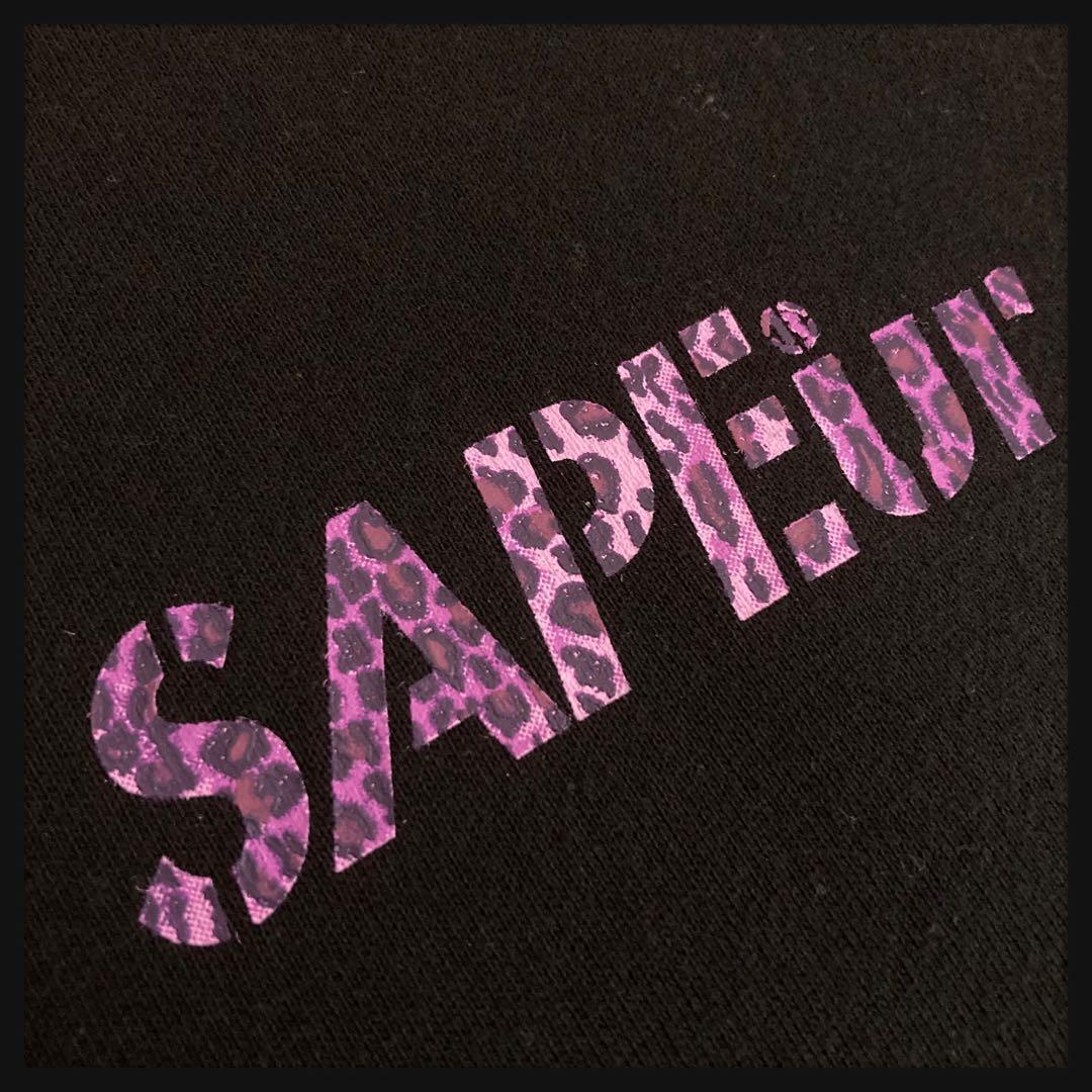 【希少デザイン】サプール★ロッドマンパーカー パープル ブラック 希少XL 美品