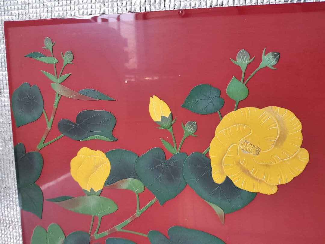 琉球漆器　 紅房　琉球漆工　沖縄　べんぼう 漆器　漆絵 プレート　工芸品