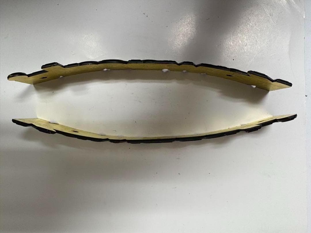 た*ん様 Kawasaki　真鍮製タンクエンブレム140mm　曲げ加工済み　左右