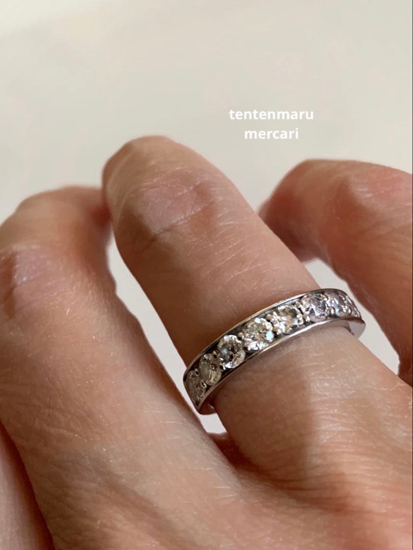 和*美様 エステール☆pt900 1.08ctダイヤモンドハーフエタニティリング