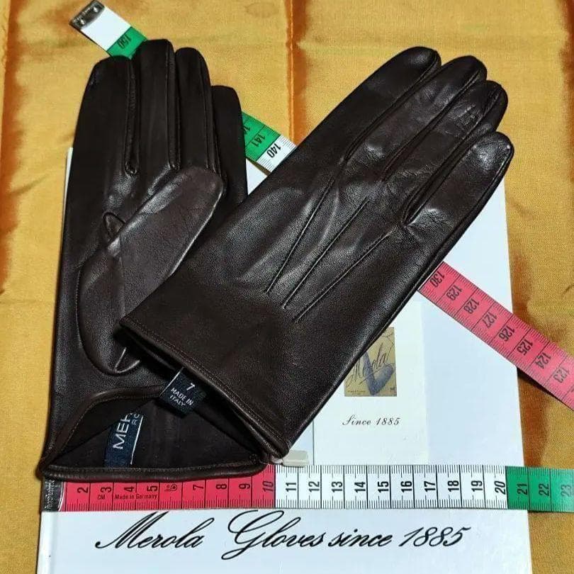 メローラ ナッパミンク色茶色 ライニングなし グローブ 革手袋 MEROLA