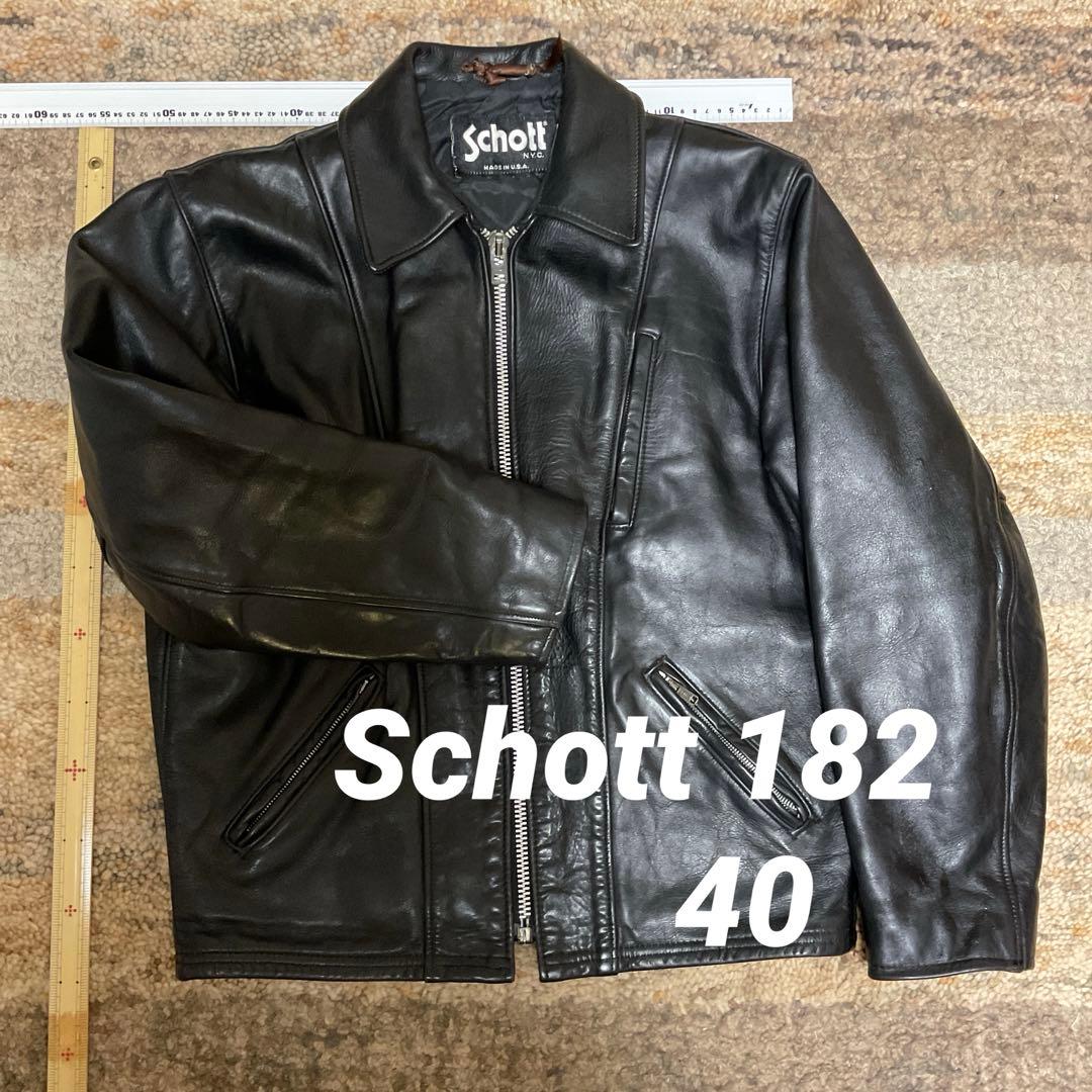 タロウ様用　Schott ショット182 シングルライダース　カウハイド　40