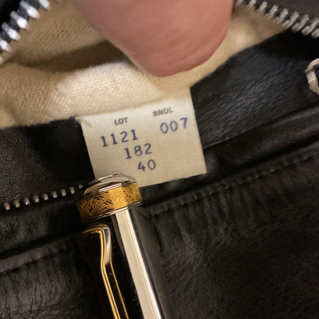 タロウ様用　Schott ショット182 シングルライダース　カウハイド　40