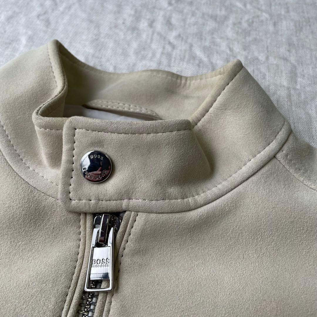 HUGO BOSS 最高峰Tailored 羊革 スエード レザージャケット