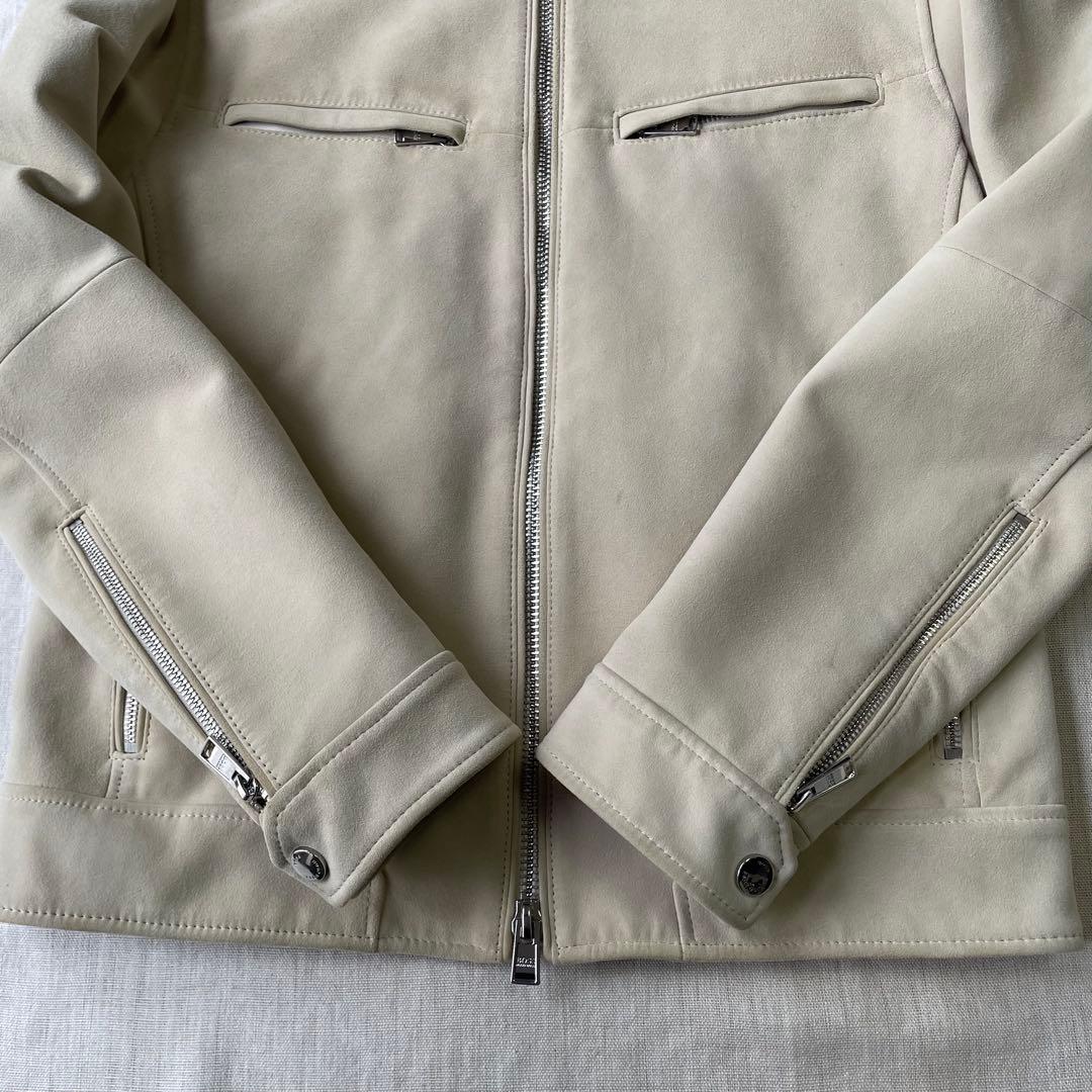 HUGO BOSS 最高峰Tailored 羊革 スエード レザージャケット
