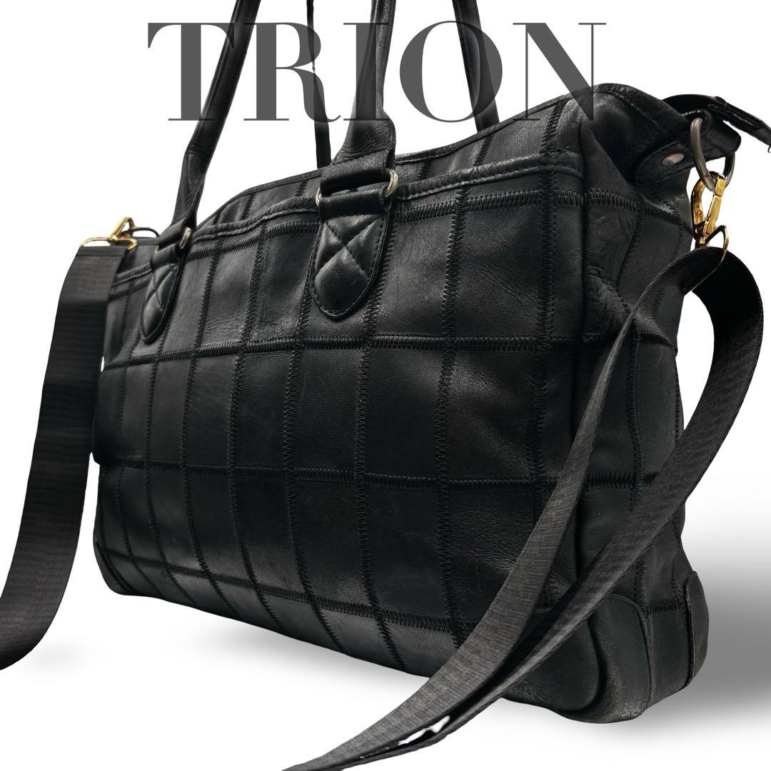【ヴィンテージ】トライオン　2way ビジネスバッグ　ショルダー　トート　黒