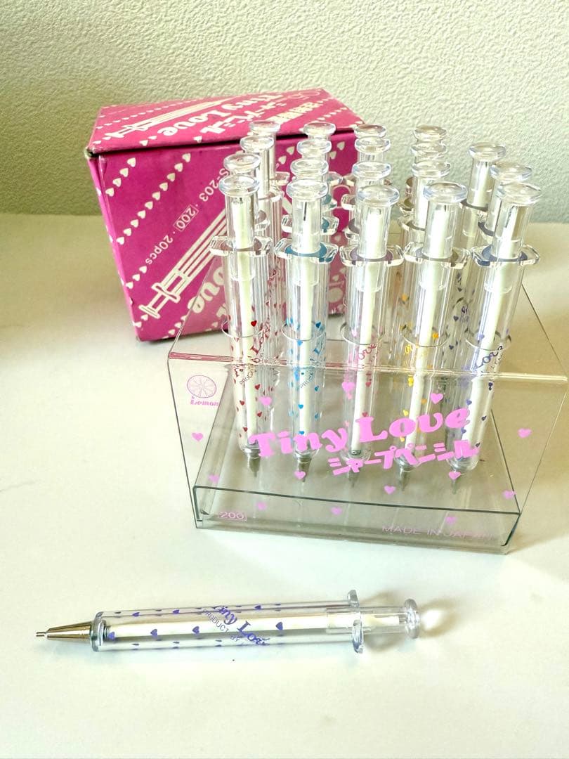 注射器　シャーペン　昭和レトロ 80年代　ファンシー　20本　ケース付き