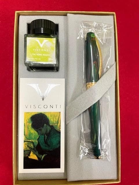 ほぼ未使用 ヴィスコンティ 万年筆 F ゴッホ 小説を読む人 インク付 即送