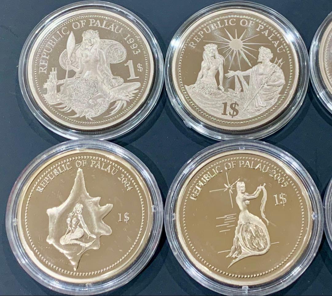 パラオ　カラー　記念　1ドル　10枚　海洋生物　動物保護