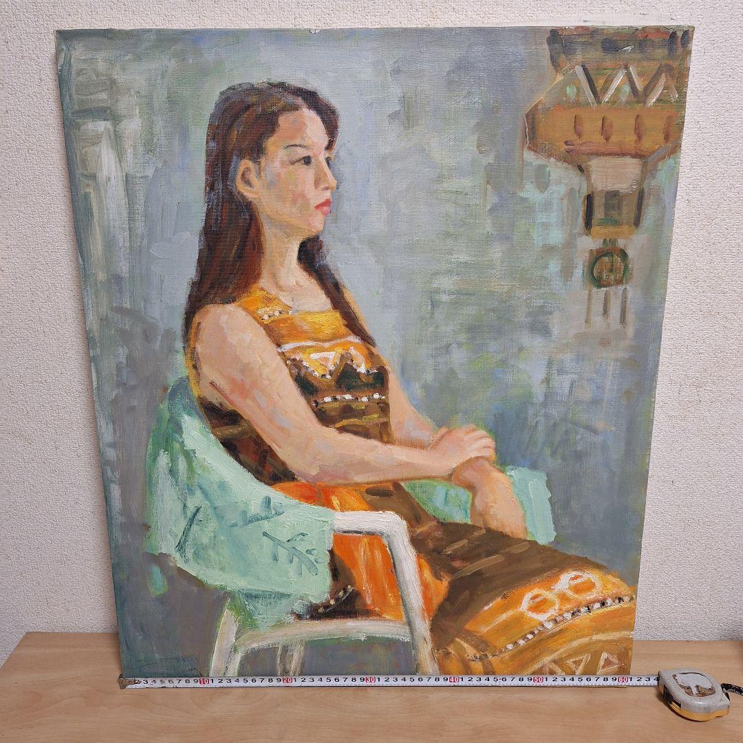 ☆人物画☆　油絵　アンティーク　レトロ