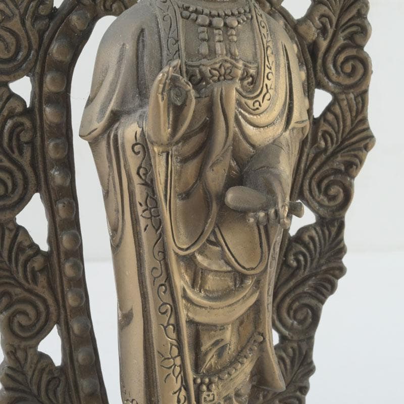 仏教美術　古銅　観音菩薩像　仏像　置物　V　9362