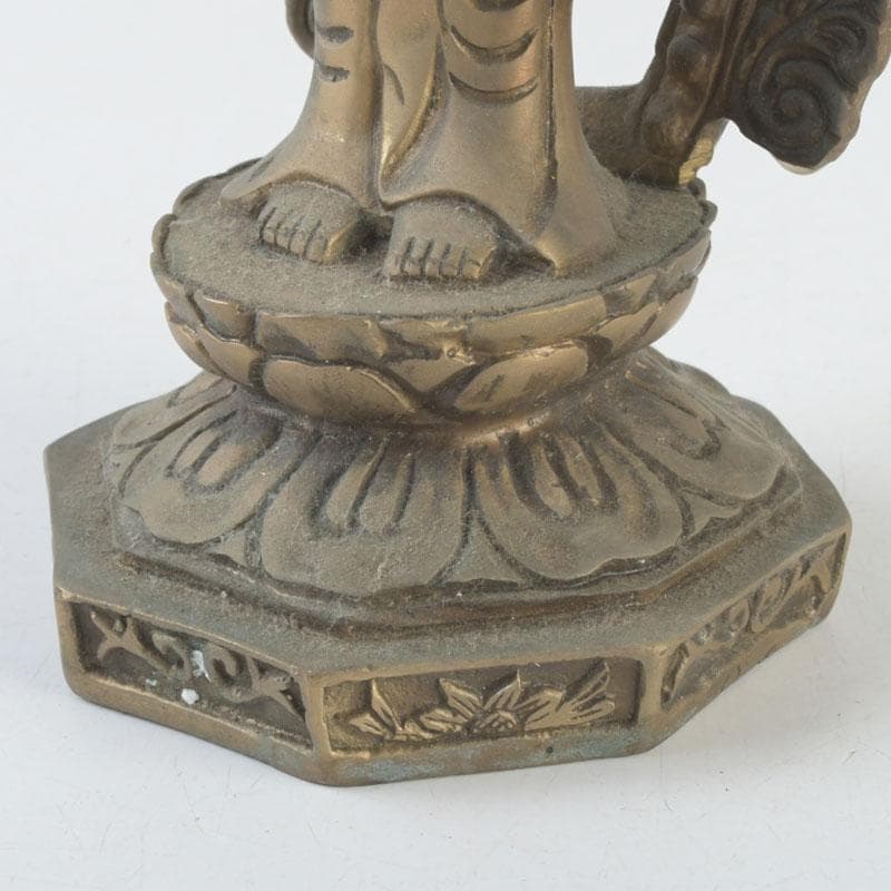 仏教美術　古銅　観音菩薩像　仏像　置物　V　9362