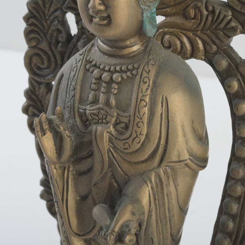 仏教美術　古銅　観音菩薩像　仏像　置物　V　9362