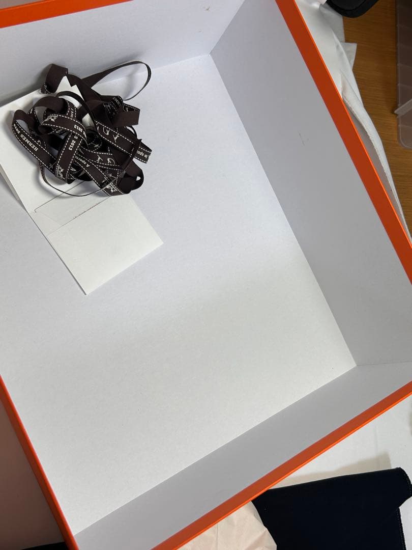 71519 HERMES オレンジボックス バーキン　ケリー用　美品