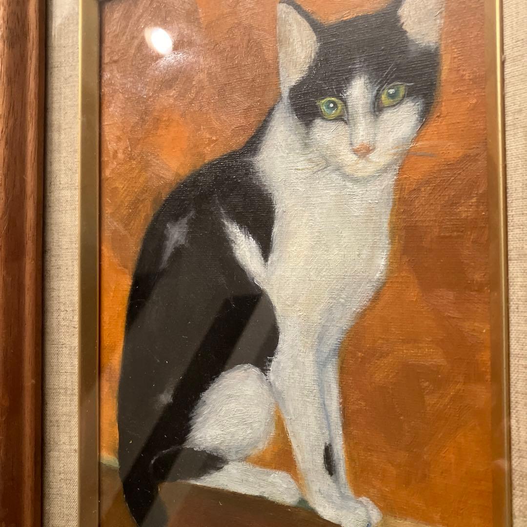 画家 岩田明美さんの引き込まれる美しさの『猫』の油絵（原画）