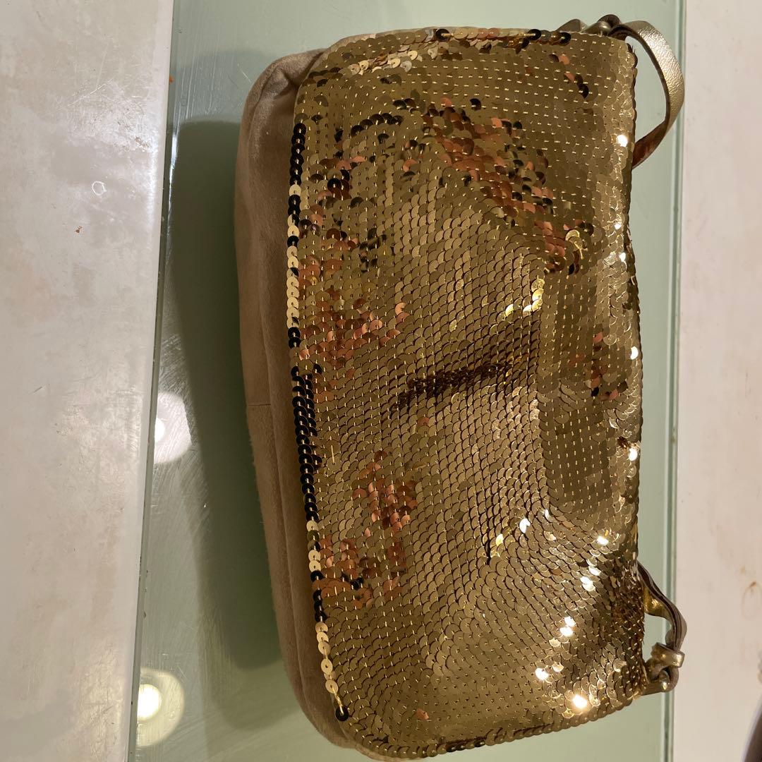MIU MIUゴールドスパンコールバッグ