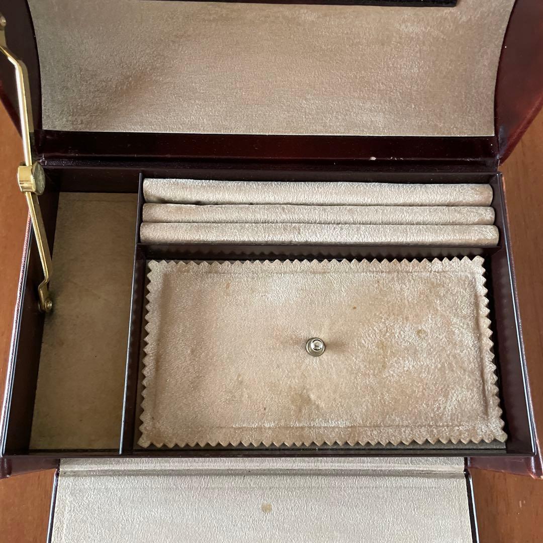 アンティーク　ジュエリーボックス　アクセサリー　収納　レザー　本革　ヴィンテージ