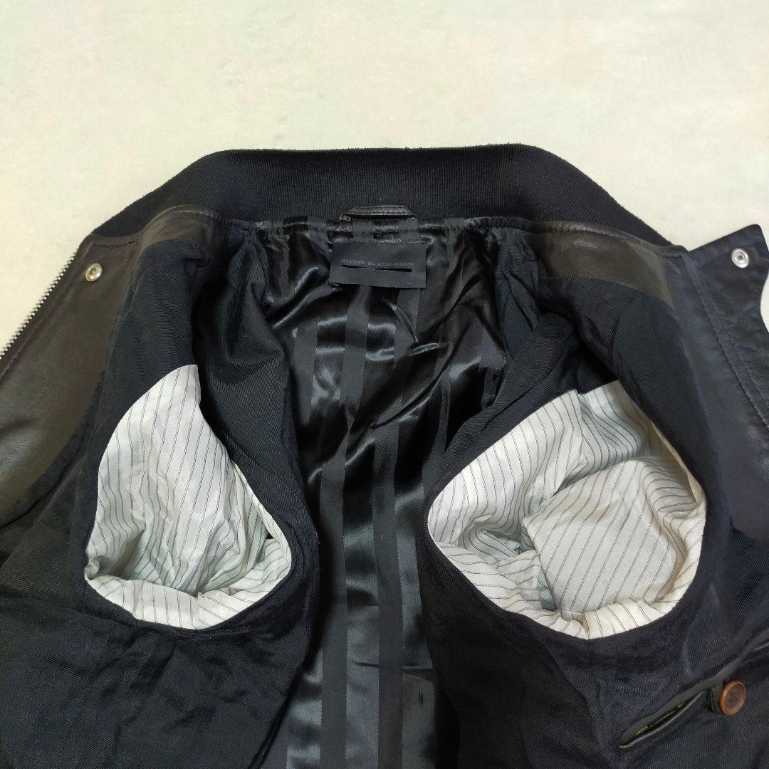 DIESEL BLACK GOLD　44　レザートラックジャケット