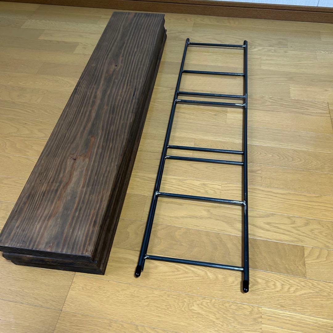 カフェ板3段シェルフ　アイアン家具　キッチン家具　オシャレ　ミニマル