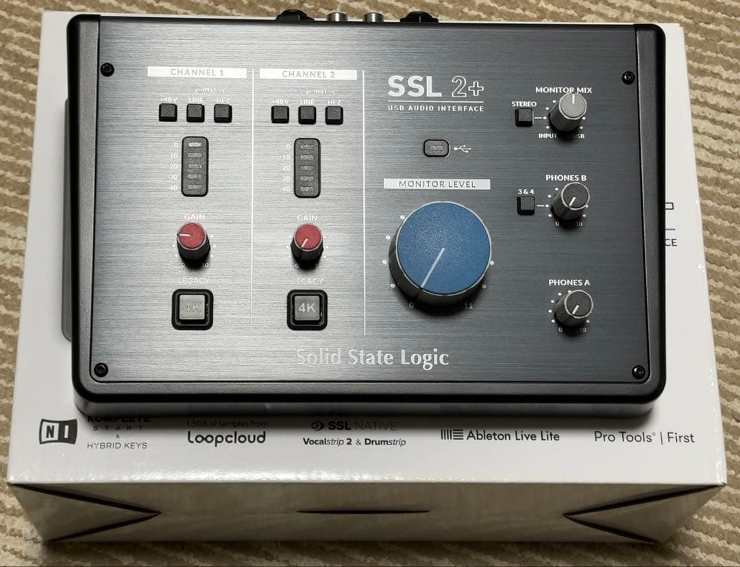 Solid State Logic SSL2+ オーディオインターフェイス未使用