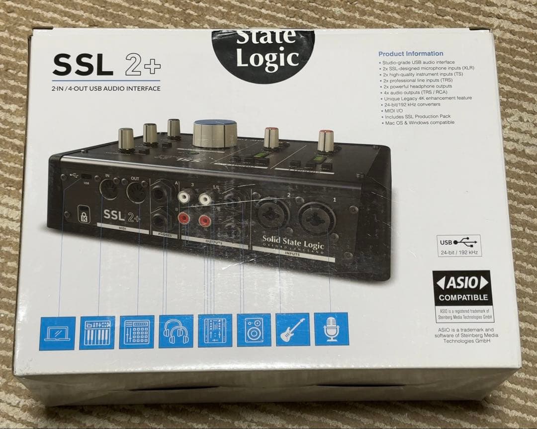 Solid State Logic SSL2+ オーディオインターフェイス未使用
